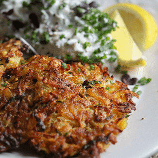 Steckrübenrösti mit veganem Kräuterquark