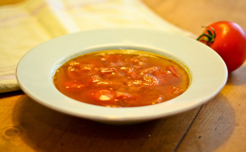 Tomaten-Grünkern-Suppe