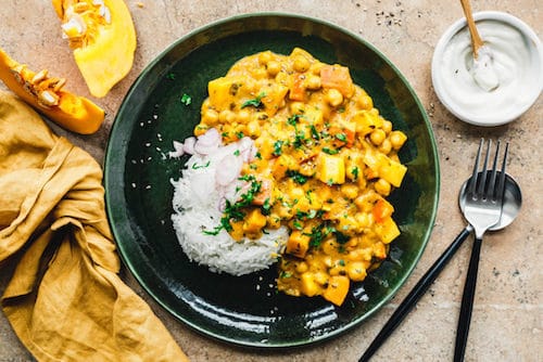 Kürbis-Kichererbsencurry